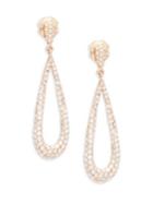 Effy Diamond & 14k Rose Gold Tear-drop Earrings