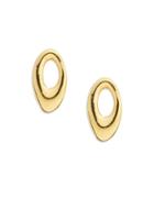 Uno De 50 Gilded Circle Stud Earrings