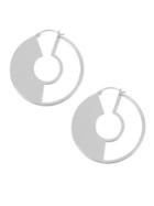 Bcbgeneration Heavy Metal Cut-out Open Hoop Earrings
