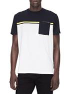 Calvin Klein Regular-fit Striped Crewneck Cotton Tee