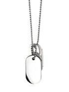 Fred Bennett Stainless Steel Oval Dog Tag Necklace