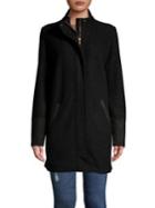 Karl Lagerfeld Paris Zip Front Long Jacket
