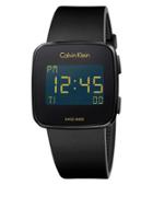 Calvin Klein Swiss Digital Future Black Rubber Strap Watch 39mm