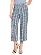 Nic+zoe Big Sea Fish-print Wide-leg Pants