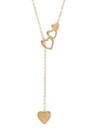 Lord & Taylor 14k Yellow Gold Heart Lariat Necklace