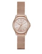 Dkny Parsons Rose Goldtone Stainless Steel Mesh Strap Watch, Ny2489