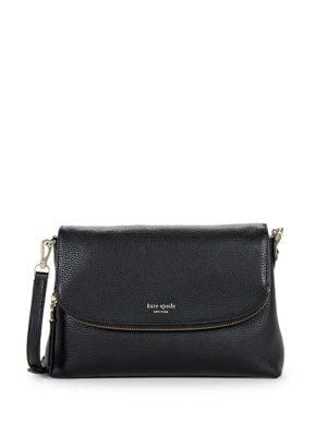 Kate Spade New York Polly Leather Flapover Crossbody Bag