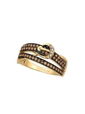 Le Vian Chocolatier? Chocolate And Vanilla Diamonds&trade;, 14k Honey Gold&trade; Buckle Ring