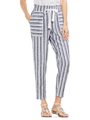 Vince Camuto Striped High-rise Tapered Trousers
