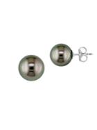 Sonatina 9-9.5mm Tahitian Cultured Pearl And 14k White Gold Stud Earrings