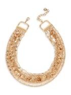 Bcbgeneration Starry Delicate Mixed Chain Goldtone Layered Collar Necklace
