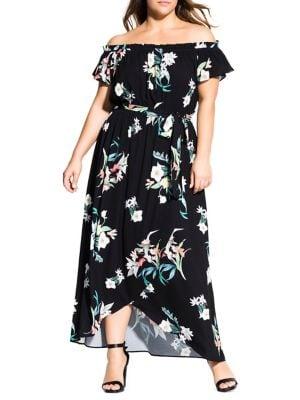 City Chic Plus Donatella Maxi Dress