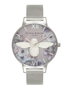 Olivia Burton Watercolor Florals Stainless Steel Bracelet Watch