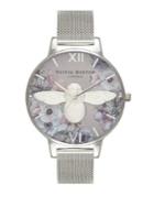 Olivia Burton Watercolor Florals Stainless Steel Bracelet Watch