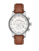 Burberry Stainless Steel & Leather Chronograph Watch