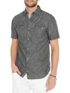 Buffalo David Bitton Pocket Short Sleeve Button Front Shirt
