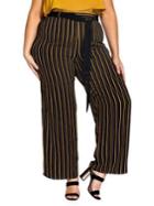 City Chic Plus Striped Palazzo Pants