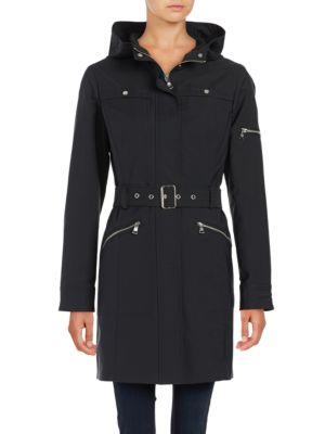 Vince Camuto ??ip Up Hooded Trench Coat