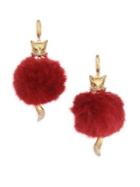 Kate Spade New York So Foxy Faux Fur Drop Earrings