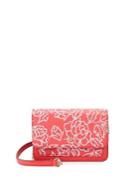 Karl Lagerfeld Paris Floral Amelie Leather Crossbody Bag