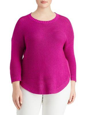 Lauren Ralph Lauren Plus Ribbed Crewneck Sweater