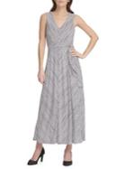 Donna Karan Sleeveless Stripe Maxi Dress