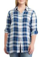 Lauren Ralph Lauren Plus Plus Plaid Twill Button-down Shirt