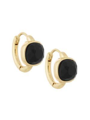 Laundry By Shelli Segal Cushion-stone Huggie Earrings