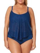 Bleu By Rod Beattie Plus Lace Tankini Top