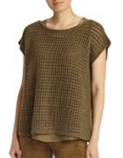 Lafayette 148 New York Open-knit Cashmere Sweater