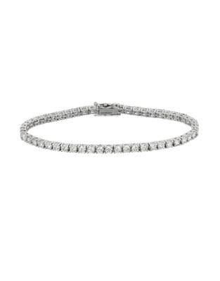 Morris & David 4.13 Tcw Diamond And 14k White Gold Bracelet