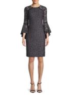 Calvin Klein Lace Bell-sleeve Sheath Dress