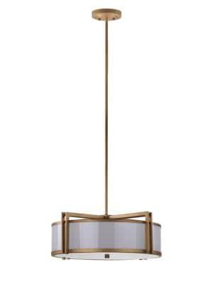 Safavieh Orb 5 Light Antique Gold Drum Adjustable Pendant Light