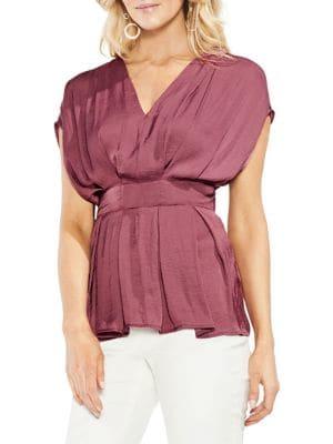 Vince Camuto Zen Bloom Pleated Top