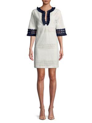 Belle Badgley Mischka Daya Quarter-sleeve Shift Dress