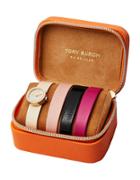Tory Burch Small Reva Muticolor Leather-strap Watch Box Set