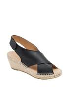 Andre Assous Florence Leather And Jute Wedge Espadrilles