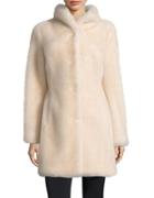 Eliza J Faux Fur Long Sleeve Coat