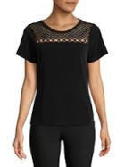 Calvin Klein Short Sleeve Eyelet Top