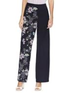 Vince Camuto Ethereal Dawn Cascading Floral Vines Charmeuse Wide-leg Pants