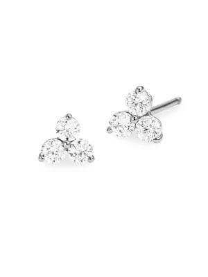 Michael Kors Custom Sterling Silver & Crystal Stud Earrings