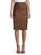 Lord & Taylor Printed Midi Pencil Skirt