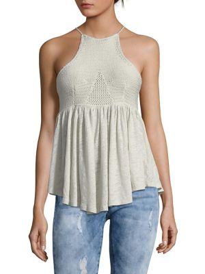 Free People Pleated Halterneck Top
