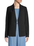 H Halston Neck Pleat Open Blazer