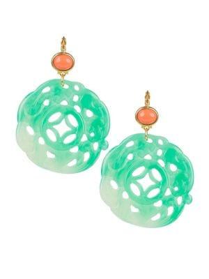 Kenneth Jay Lane Cut-out Drop Earrings