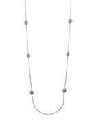 Anne Klein Silvertone And Crystallized Charm Layering Necklace