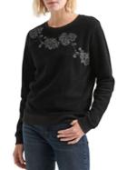 Lucky Brand Floral Fleece Sweater