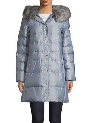 Kate Spade New York Quilted Faux-fur Hooded Jacket