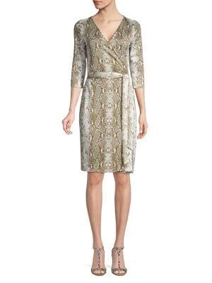 Diane Von Furstenberg Printed Silk Sheath Dress