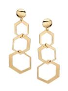 Design Lab Goldtone Geometric Linear Earrings